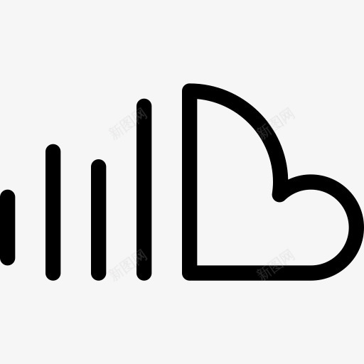 云线图标促进记录社会声音上传社png_新图网 https://ixintu.com Cloud lineicon promote record social sound upload 上传 云 促进 声音 社会 线图标 记录