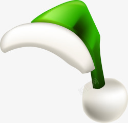 冬季护耳帽卡通绿色冬季圣诞帽高清图片