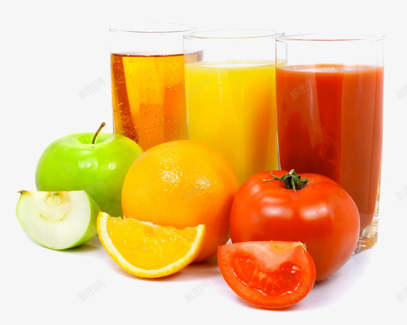 果汁png免抠素材_新图网 https://ixintu.com 果汁 橙子汁 苹果汁 西红柿汁 高清
