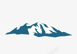 蓝白色粉笔模型崎岖的冰峰高清图片