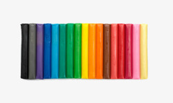 彩色铅笔彩虹颜色彩色美术用具写实颜料条高清图片
