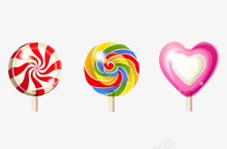 五颜六色糖果心形棒棒糖高清图片