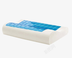 表面清凉凝胶乳胶枕芯枕头高清图片