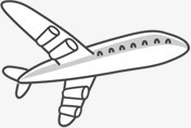 飞机简笔画带灰色png免抠素材_新图网 https://ixintu.com 图片 灰色 简笔 素材 飞机