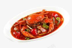 风味红咖喱大螃蟹素材