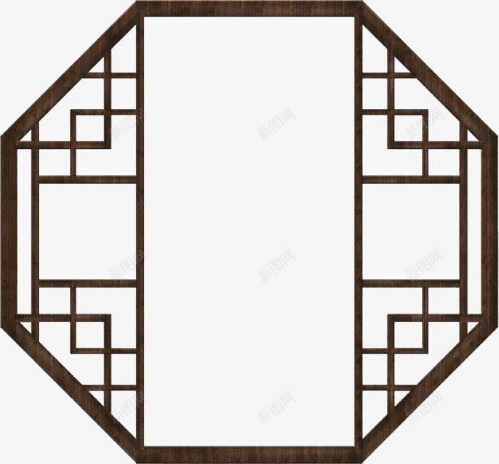 古风中国风窗框png免抠素材_新图网 https://ixintu.com 中国风 古风 复古 窗框