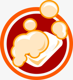 logo设计大赛橙色网页洗脸扑化妆品icon图标高清图片