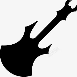 硬金属电吉他的重金属图标高清图片