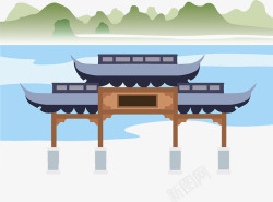 插图中国风寺庙素材