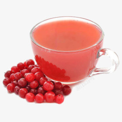玻璃杯蔓越莓果汁素材