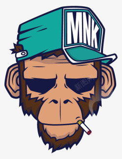 叼着烟叼着烟的不良猴子高清图片