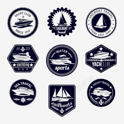 游艇标签航海标签图标高清图片
