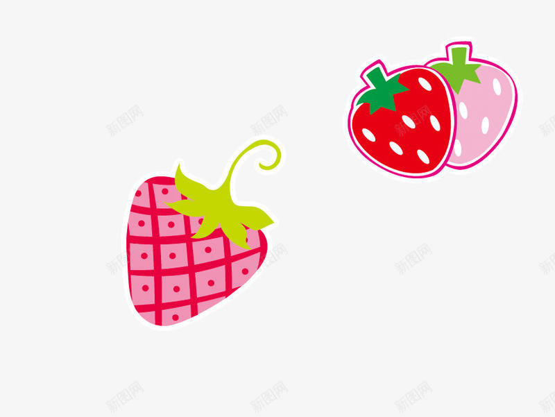 草莓系列png免抠素材_新图网 https://ixintu.com 可爱 小元素 草莓