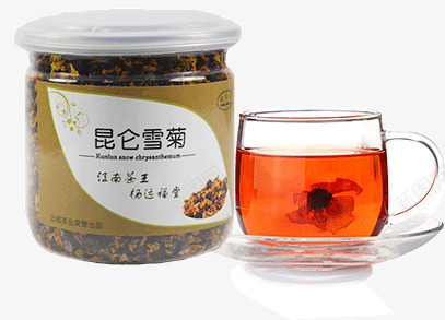 昆仑雪菊菊花茶png免抠素材_新图网 https://ixintu.com 昆仑雪菊 菊花茶 降火 饮品