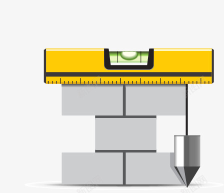 建筑施工主题图标png_新图网 https://ixintu.com 图标 工地用品 平衡仪 测量仪 矢量素材 砖块