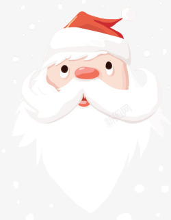 白胡子老爷爷圣诞老人头高清图片