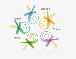 免扣糖果照片手绘棒棒糖照片高清图片