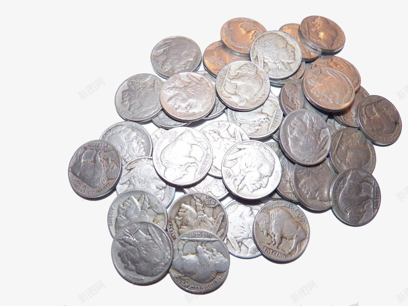 一堆硬币png免抠素材_新图网 https://ixintu.com 硬币 购买 钱