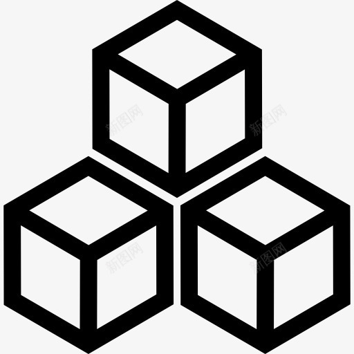 方块的轮廓图标png_新图网 https://ixintu.com 块 广场 广场的形状