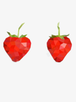两个草莓素材