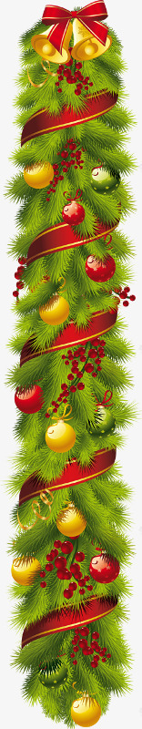 圣诞书png免抠素材_新图网 https://ixintu.com 彩带 彩色圣诞树 铃铛