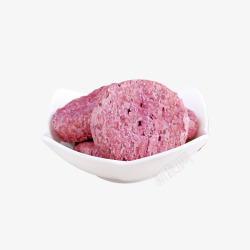 杂粮饼干一碟香脆的紫薯饼干高清图片