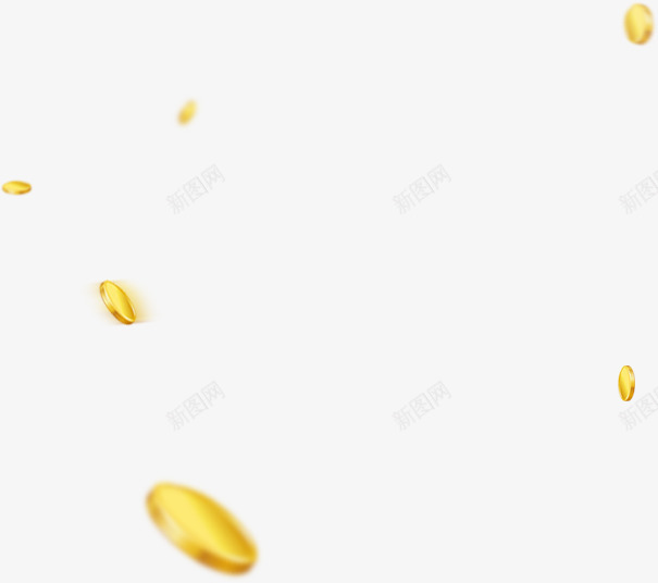 质感金色模糊漂浮效果png免抠素材_新图网 https://ixintu.com 效果 模糊 漂浮 质感 金色