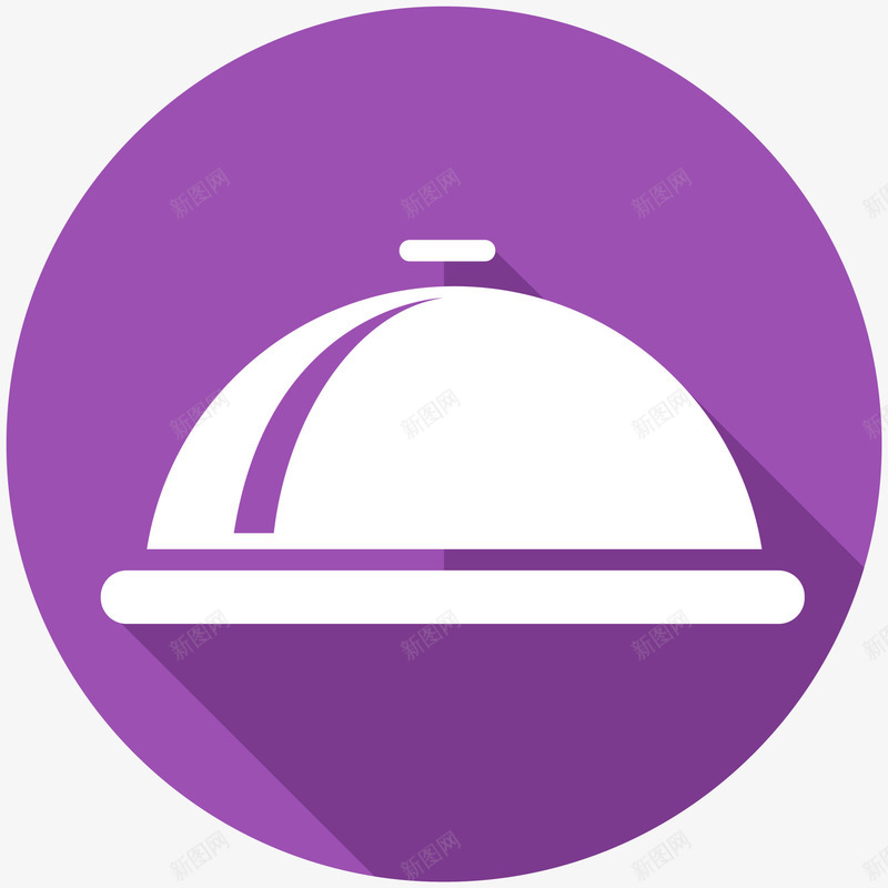 创意白色餐具图标png_新图网 https://ixintu.com 创意餐具 白色盖子 白色碟子 白色餐具 紫色卡片 餐具图标