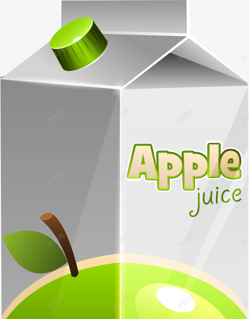 美味盒装苹果汁png免抠素材_新图网 https://ixintu.com apple 美味果汁 苹果汁 装饰图案 饮品 饮料