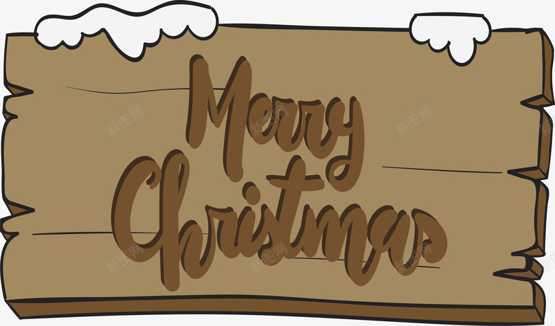 木板上的圣诞快乐矢量图ai免抠素材_新图网 https://ixintu.com merryChristmas 圣诞 圣诞快乐 木板 木板标题框 矢量png 矢量图