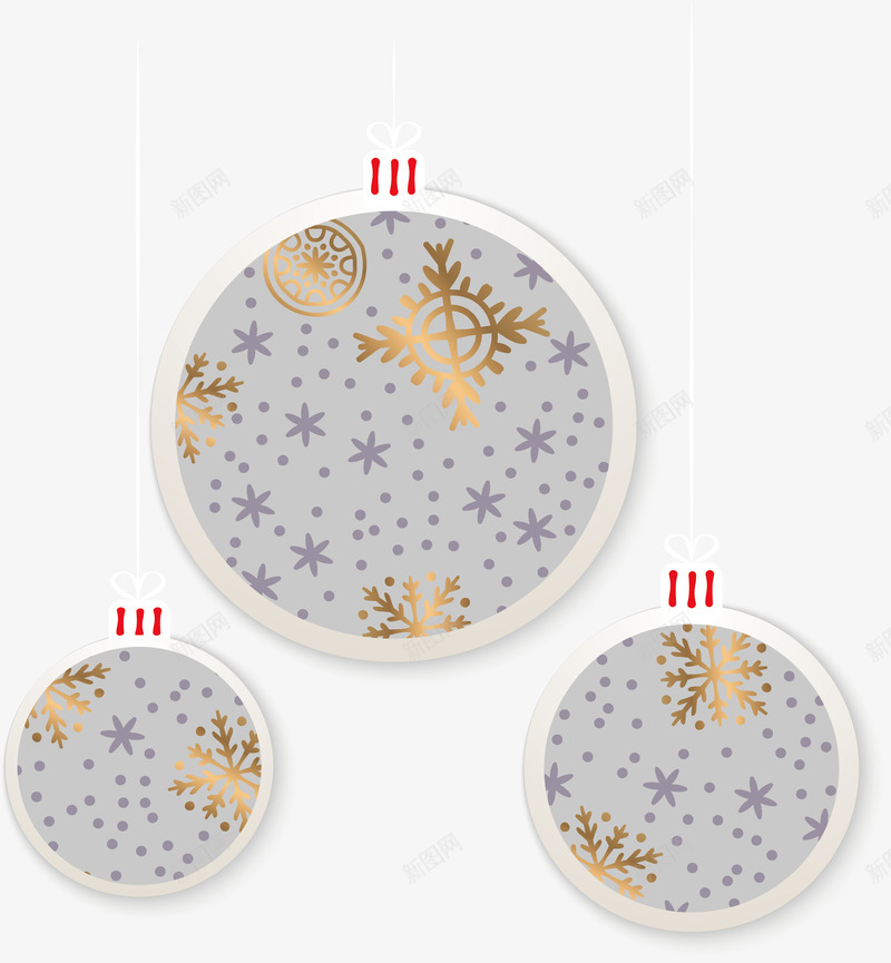 雪花花纹圣诞球矢量图ai免抠素材_新图网 https://ixintu.com 圣诞挂饰 圣诞球 圣诞节 矢量png 雪花 雪花花纹 矢量图