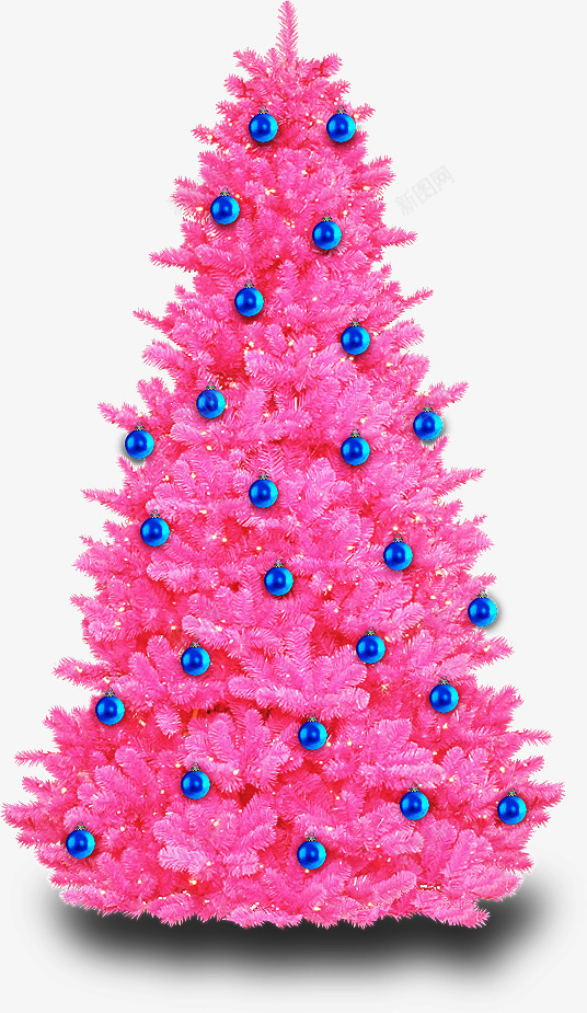 圣诞节粉红色圣诞树png免抠素材_新图网 https://ixintu.com 圣诞树 圣诞节 粉红色