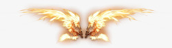 火焰形黄色炫酷翅膀形火焰高清图片