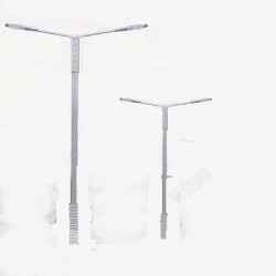 路灯杆天平型银色高大简捷路灯杆高清图片