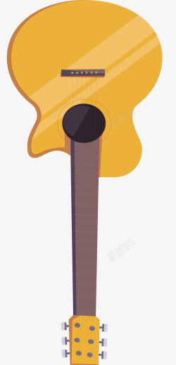 精美乐器吉他插画矢量图素材