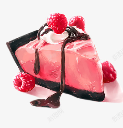 草莓巧克力甜点psd免抠素材_新图网 https://ixintu.com 草莓巧克力甜点