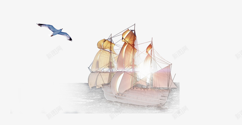 帆船和海欧png免抠素材_新图网 https://ixintu.com 海上设计元素 海欧 蓝色动物