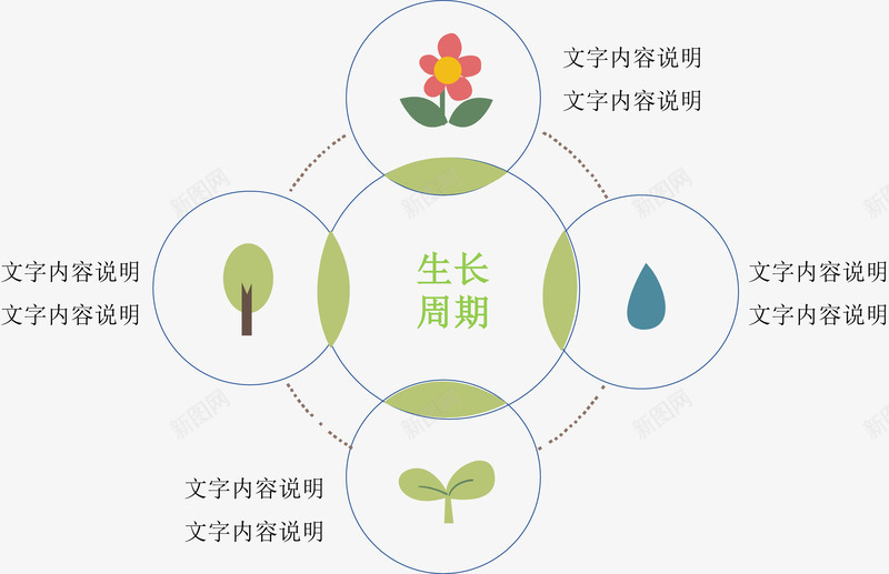 植物生长说明图矢量图ai免抠素材_新图网 https://ixintu.com 信息表 流程图 结构组合 矢量图