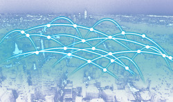 覆盖网络覆盖城市的网络高清图片