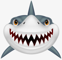 尖牙张嘴鲨鱼素材