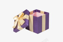 紫色化妆品盒子紫色绑带礼物盒子高清图片