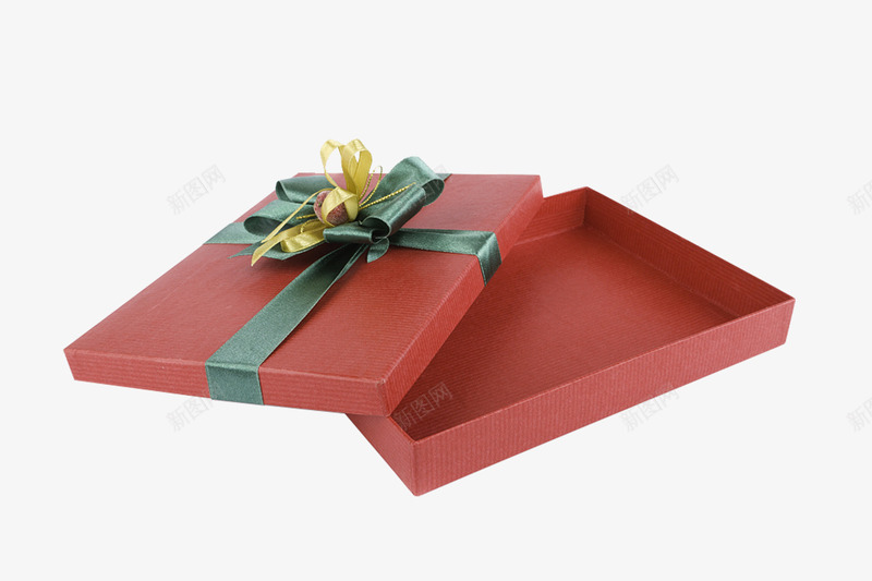 打开的红色礼物盒子png免抠素材_新图网 https://ixintu.com 圣诞礼物 开着的 扁形盒子 生日礼物 礼物盒 礼盒 空白包材 空的 空礼盒 红色礼盒 纸盒子 绿色彩带 高档包装盒