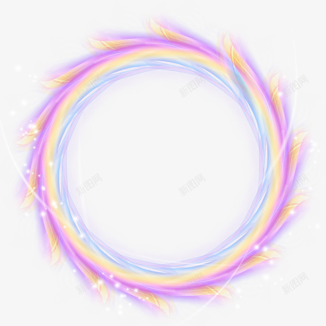 彩色创意旋转圆环png免抠素材_新图网 https://ixintu.com 创意 彩色 旋转 漩涡水彩