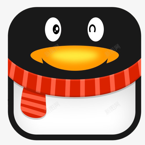 可爱的QQ企鹅图标png_新图网 https://ixintu.com Icon UI qq图标 图标 扁平化