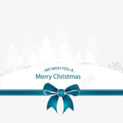 欢乐圣诞喜迎新年字体蓝色蝴蝶结圣诞元素高清图片