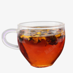 茶品深红色雪菊花茶高清图片