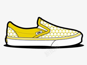货车明星黄色的鞋vansli图标图标