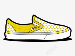Checkerboard货车明星黄色的鞋vansli图标高清图片