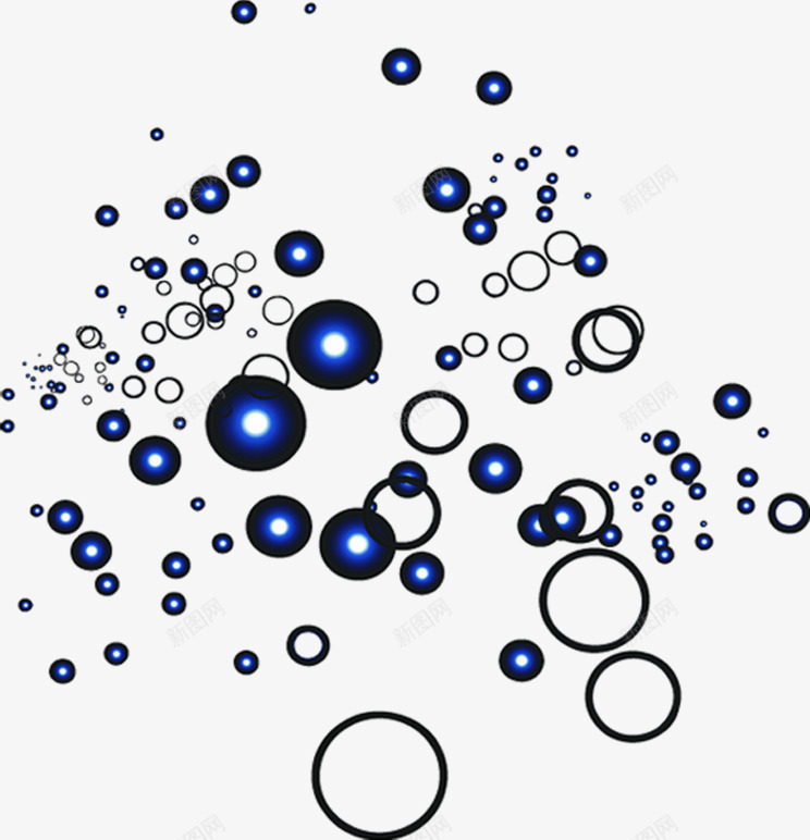漂浮创意蓝色圆球png免抠素材_新图网 https://ixintu.com 创意 圆球 漂浮 蓝色 设计