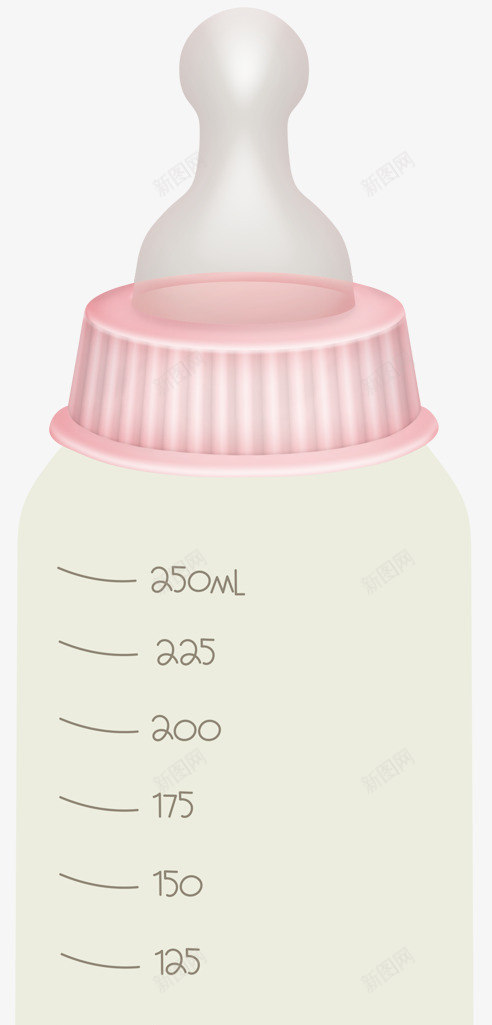 奶瓶png免抠素材_新图网 https://ixintu.com 卡通 母婴用品 毫升 瓶子